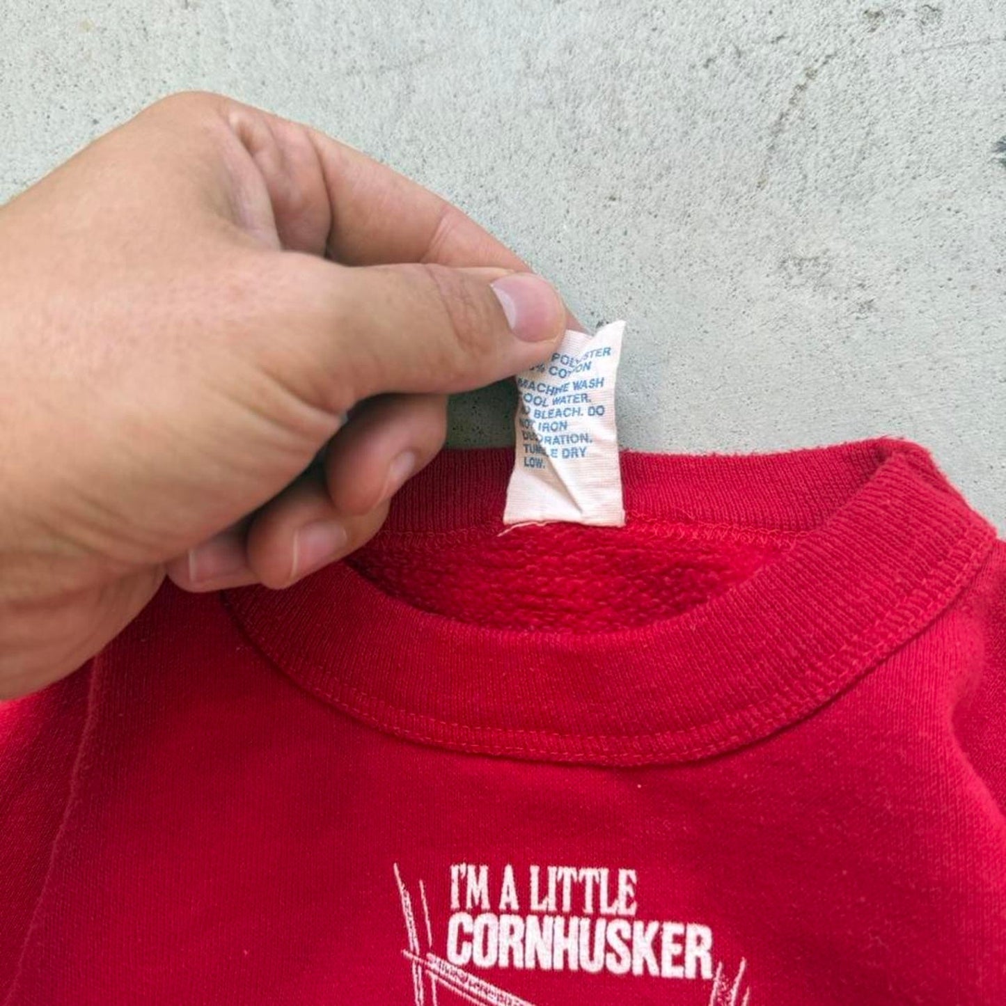Vintage 90s Im A Little Husker Nebraska Crewneck - Kids 9-12 Months