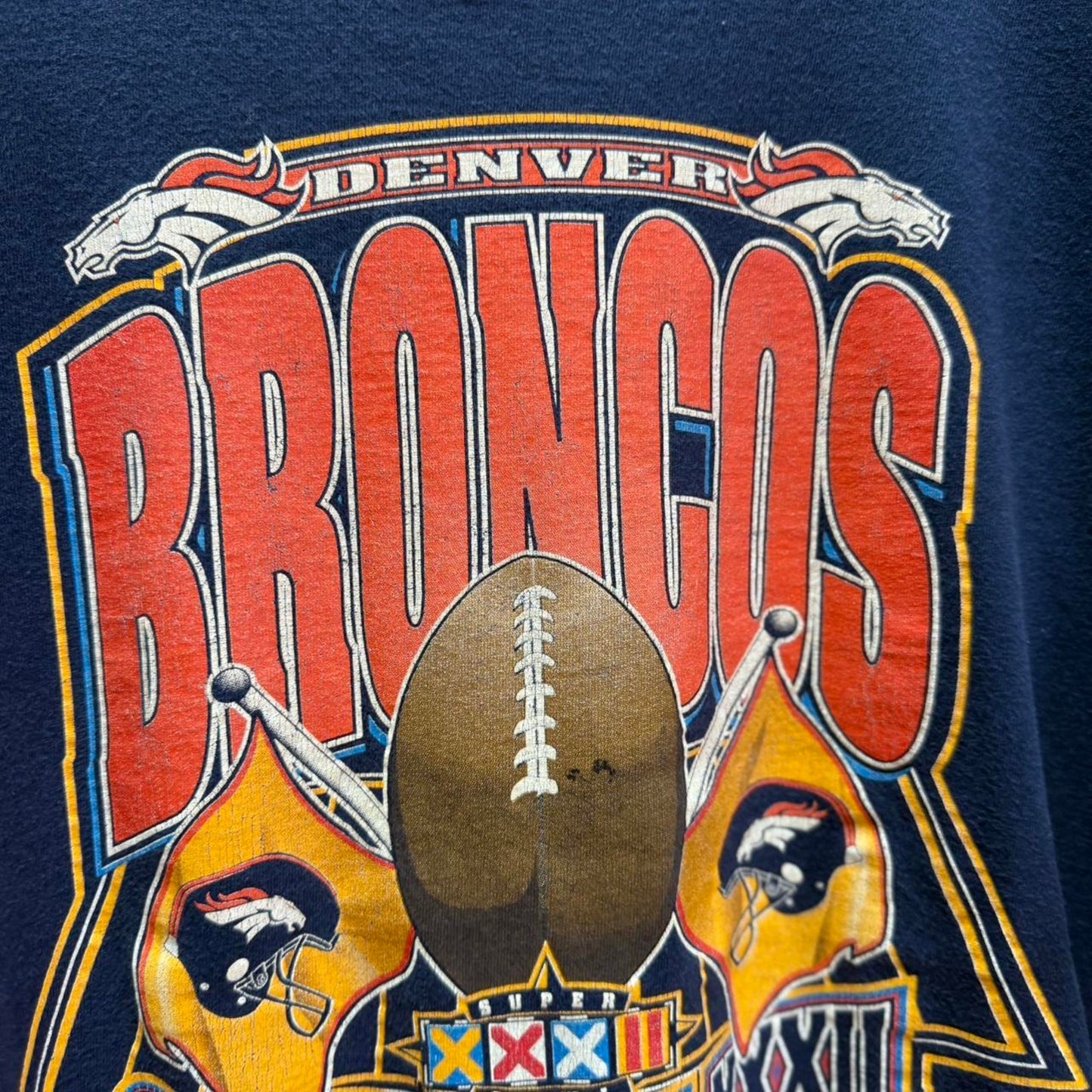 Vintage 90s Denver Broncos Super Bowl Champions NFL T-Shirt