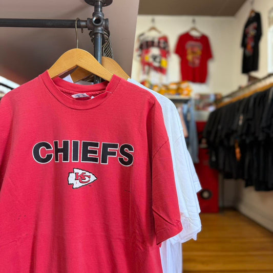 Vintage 90s Faded Kansas City Chiefs Football NFL T-Shirt