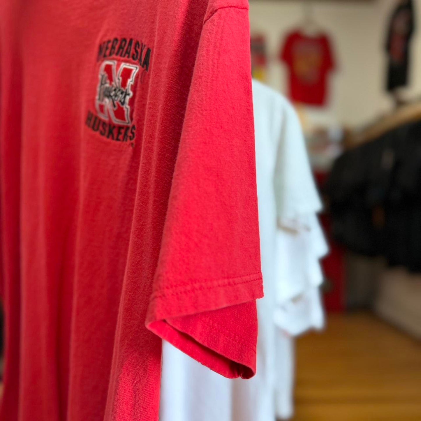 Vintage 90s Nebraska Huskers Embroidered T-Shirt