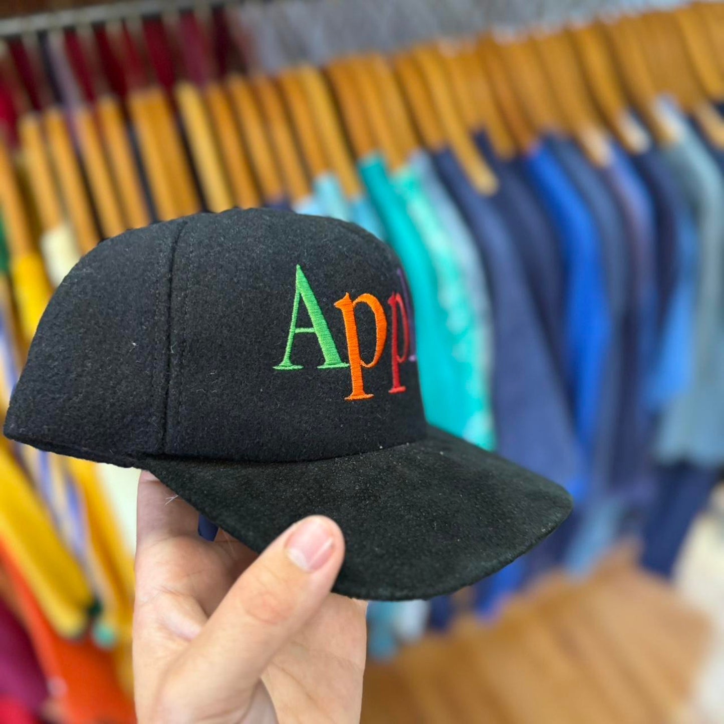 Vintage 90s Apple Computers Spell Out Logo Snapback