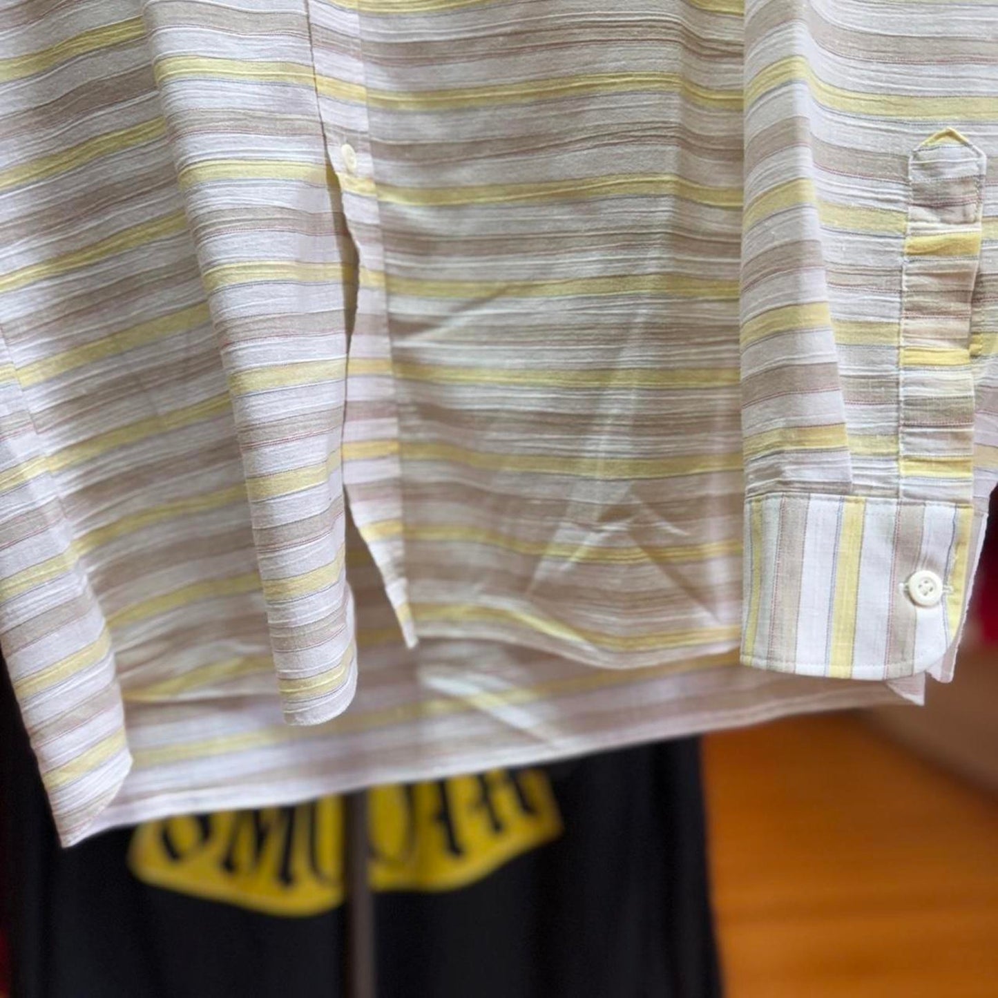 Vintage 80s Striped Stripe Button Up Shirt - Medium