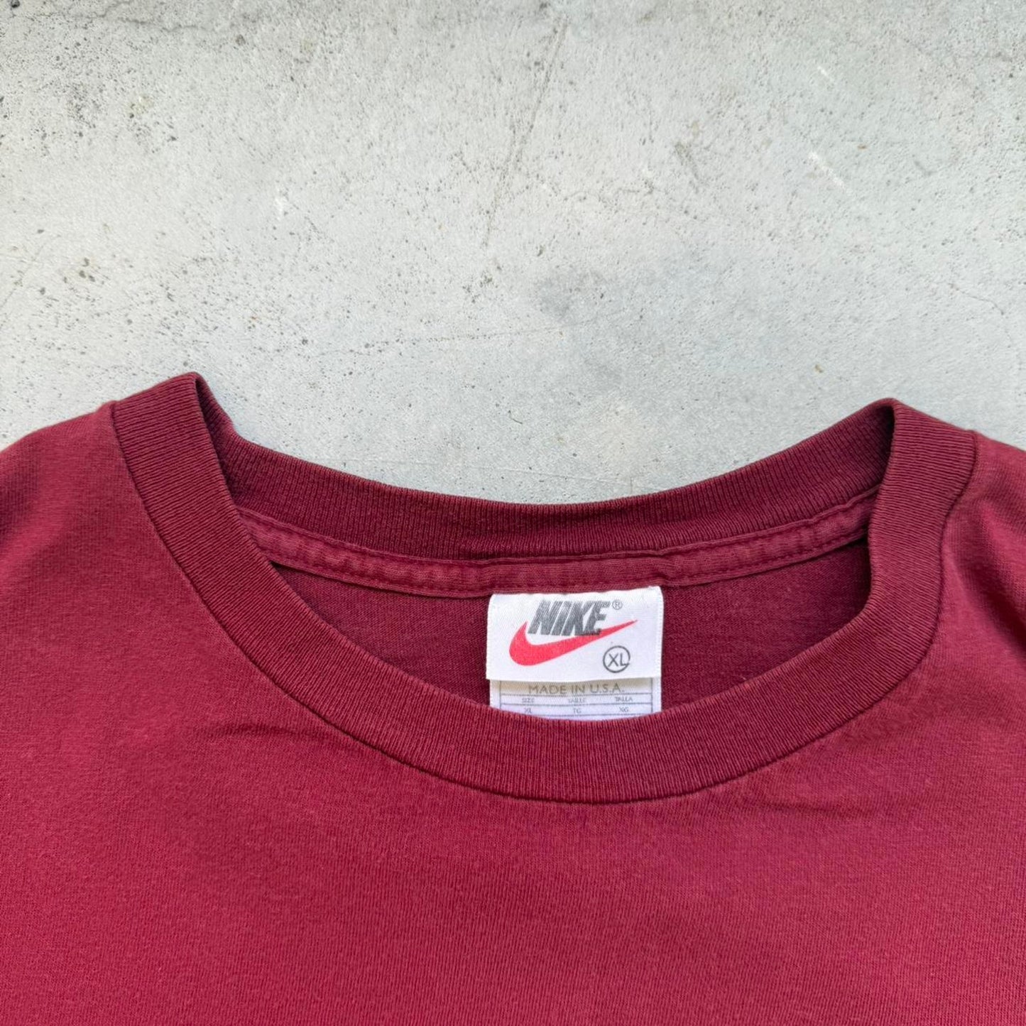Vintage 90s Nike Side Swoosh Check T-Shirt - X-Large