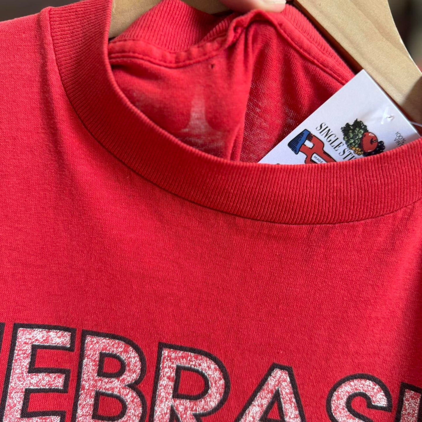 Vintage 80s Nebraska Husker Helmet T-Shirt