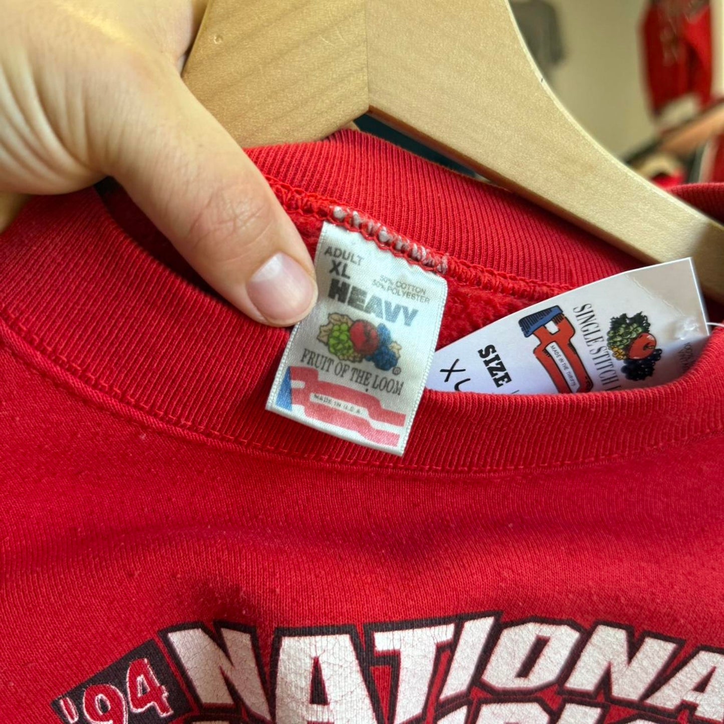 Vintage 90s Nebraska Huskers National Champions Helmet Crewneck