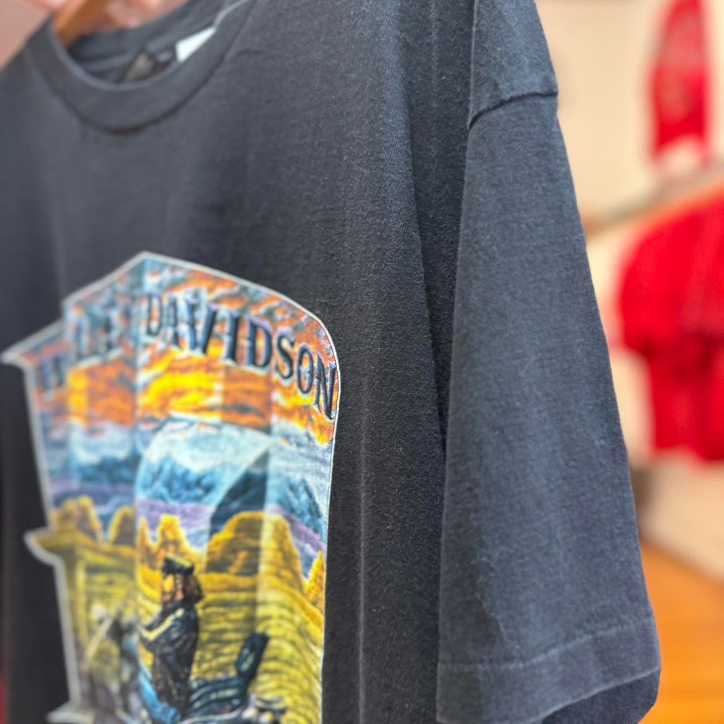 Vintage 90s Harley Davidson Sunset Biker T-Shirt