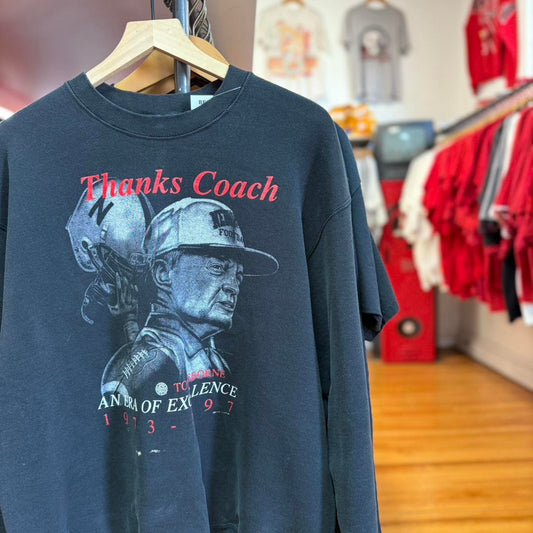 Vintage 90s Nebraska Huskers Thanks Coach Football Crewneck