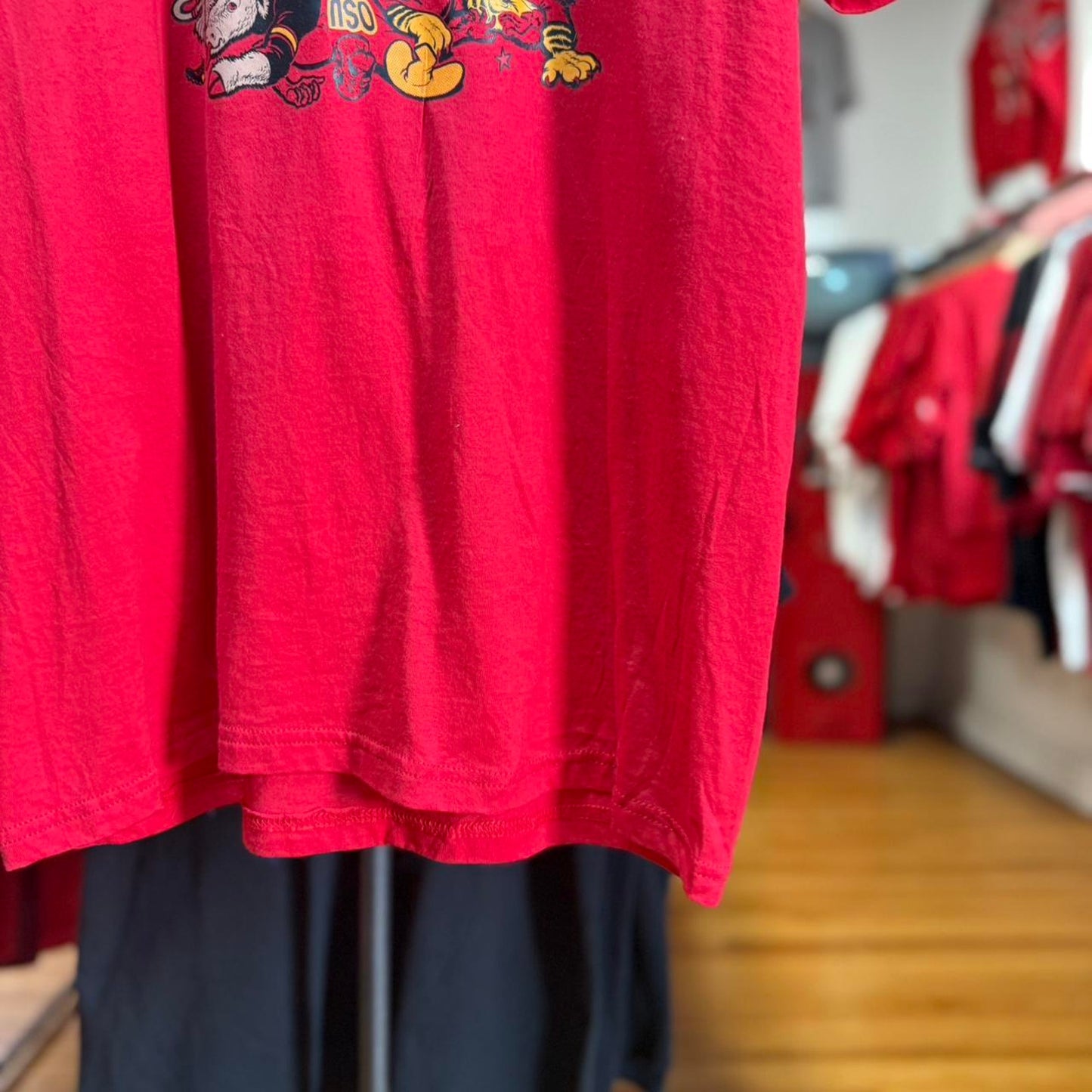 Vintage 80s Nebraska Huskers Standing in Top T-Shirt - X-Large