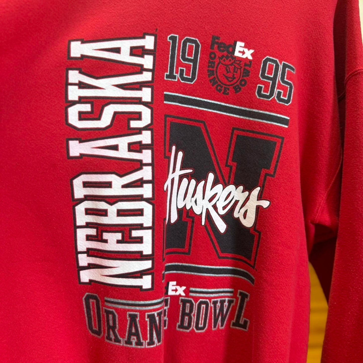 Vintage 90s Nebraska Huskers Orange Bowl National Champs Crewneck