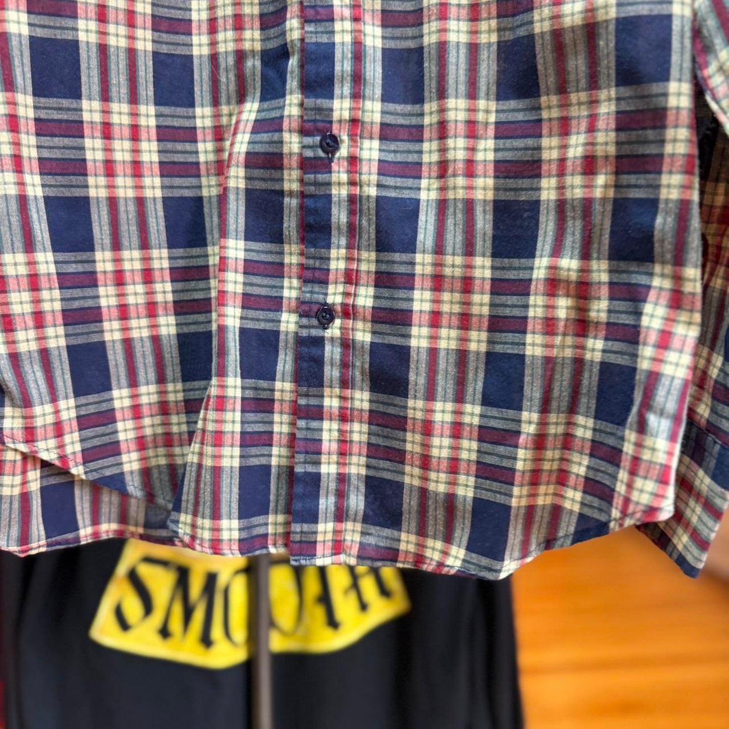 Vintage 90s Plaid Button Up Shirt - Medium