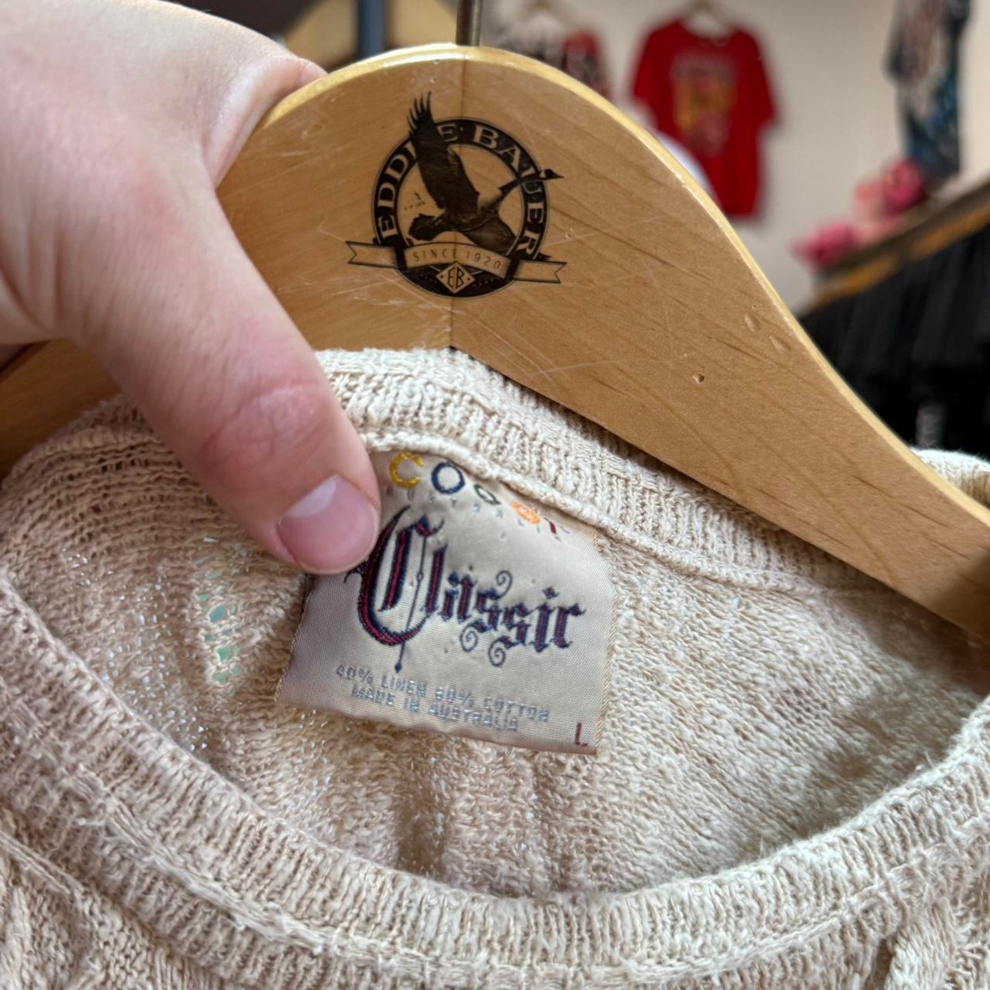 Vintage 90s Coogi 3D Knit Cream Tonal Sweater