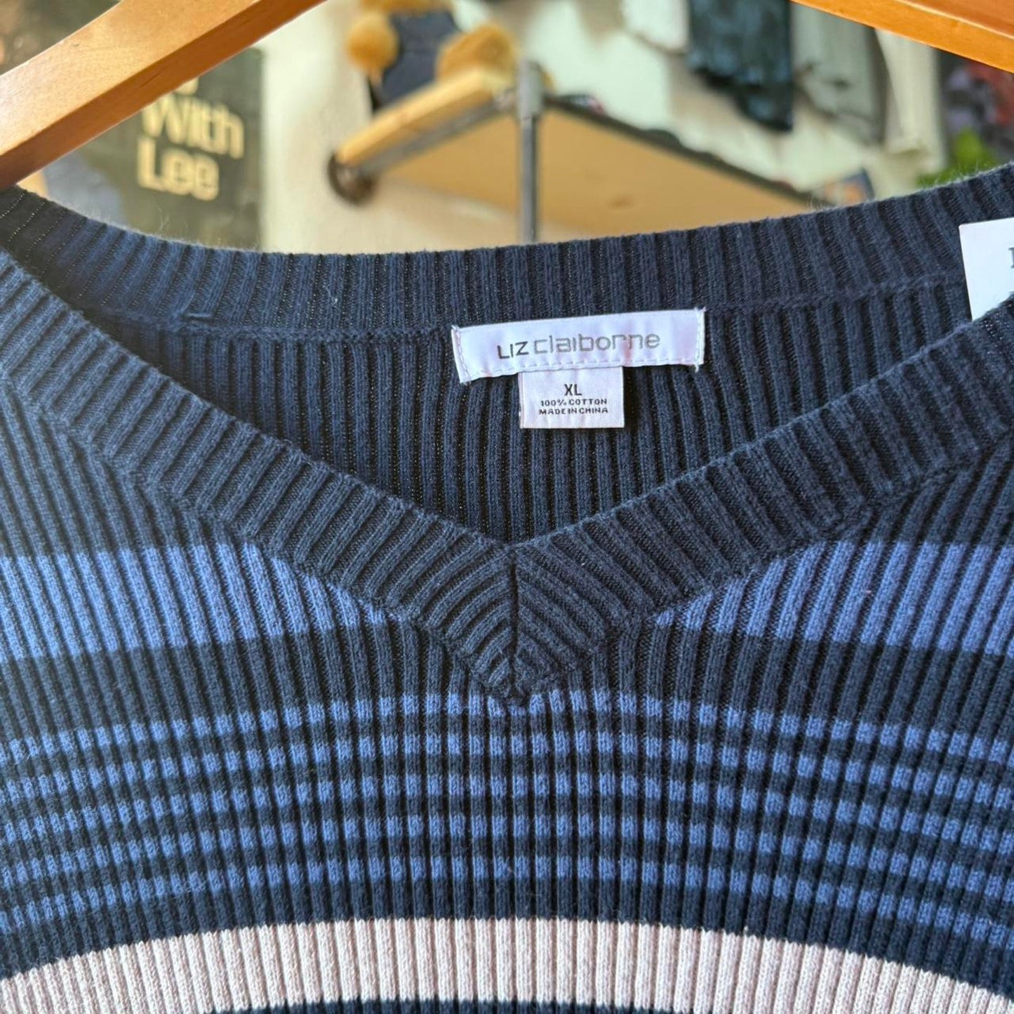Vintage Liz Clairborne Striped Sweater - X-Large (W)