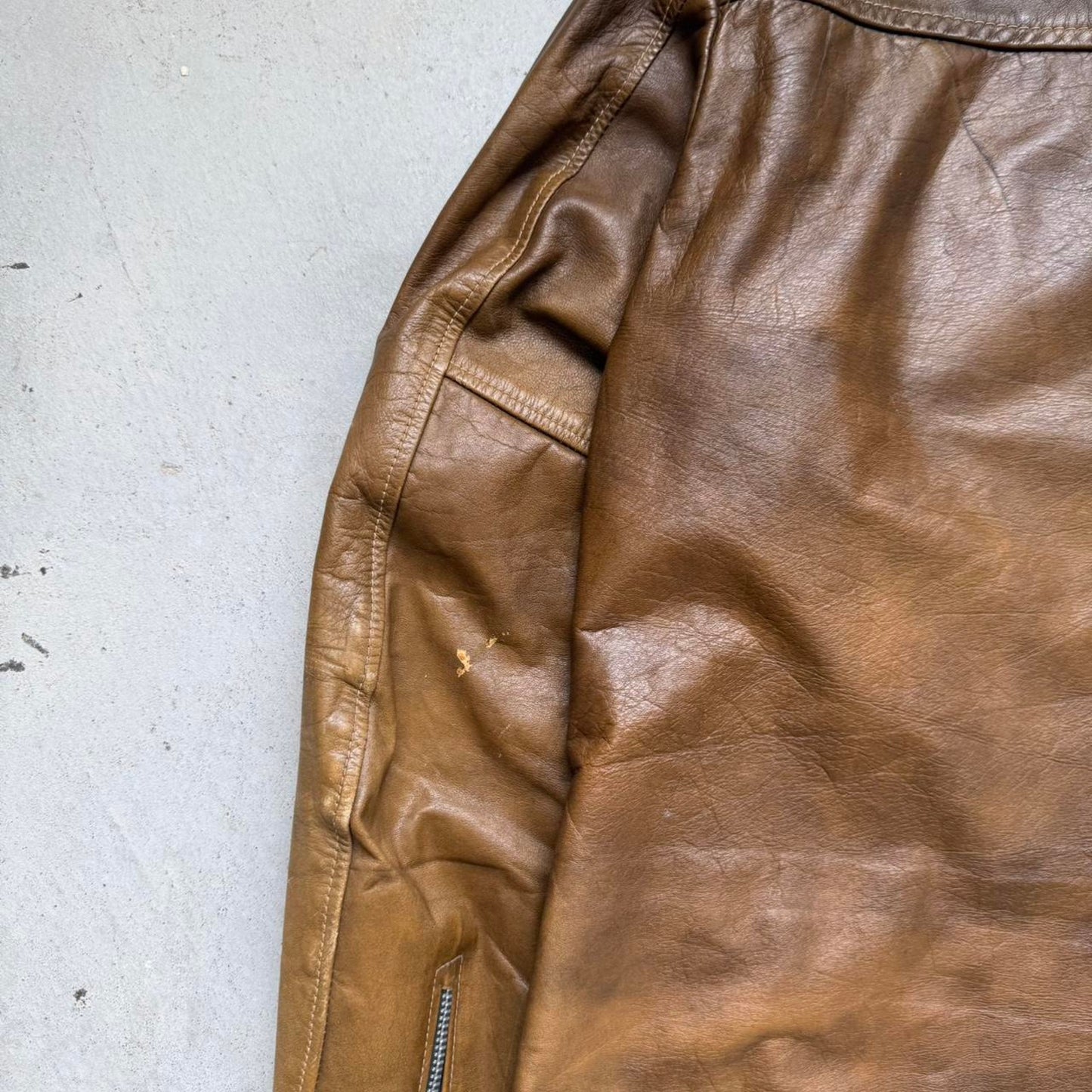 Vintage 70s Harley Davidson Motorcycles Leather Zip Up Jacket - Medium