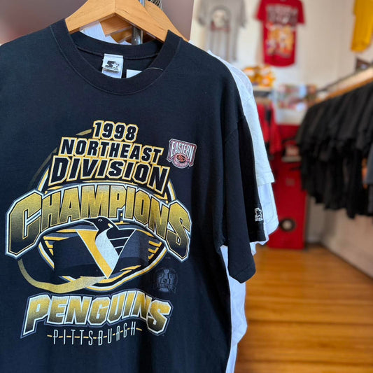 Vintage 90s Pittsburgh Penguins Champions NHL Hockey T-Shirt