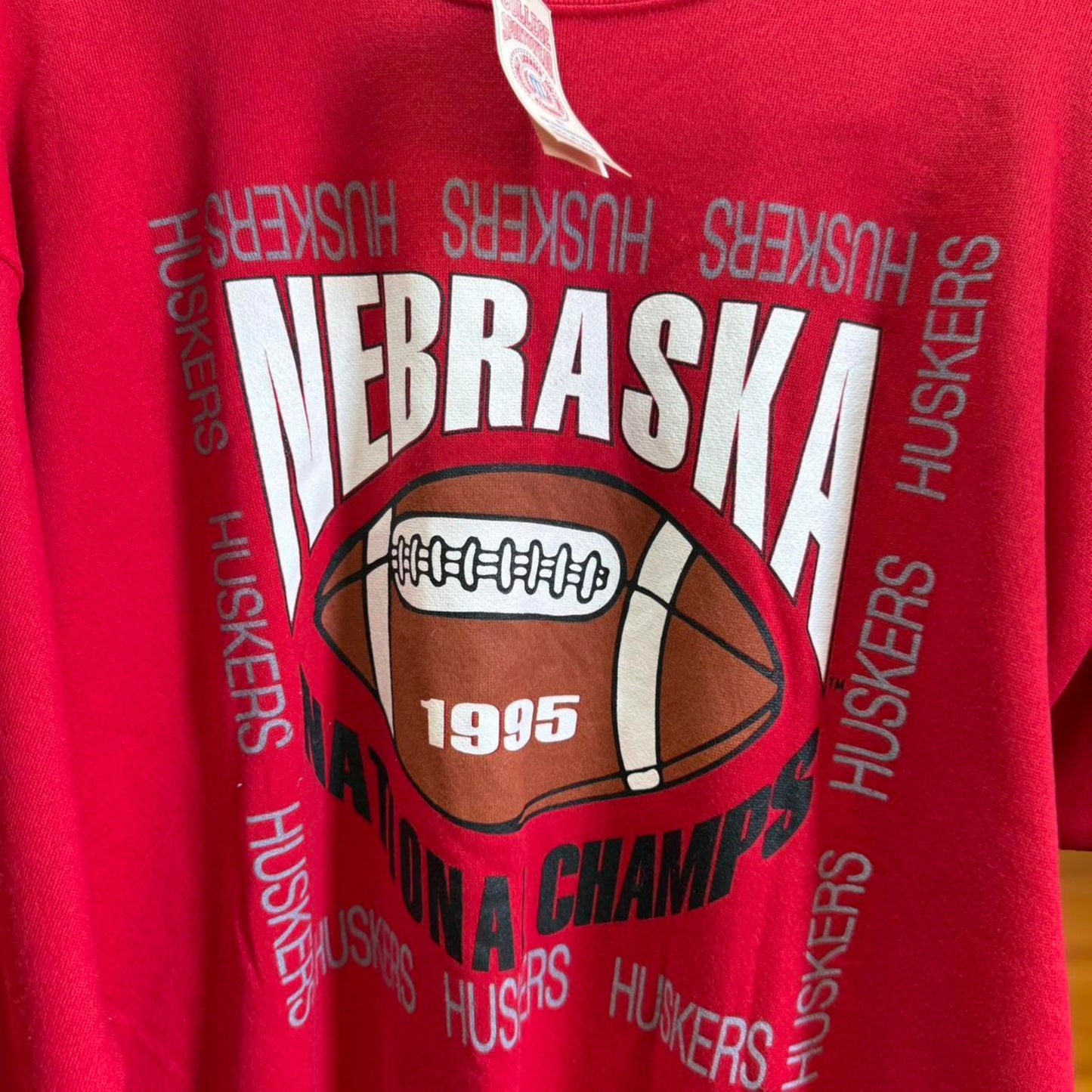 Vintage 90s Nebraska Huskers National Champs Football Crewneck