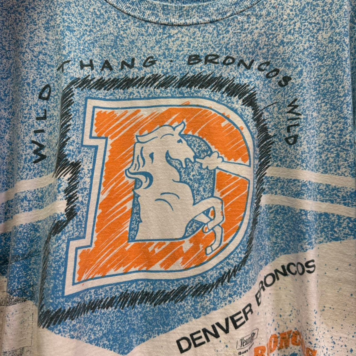 Vintage 90s Denver Broncos NFL AOP T-Shirt