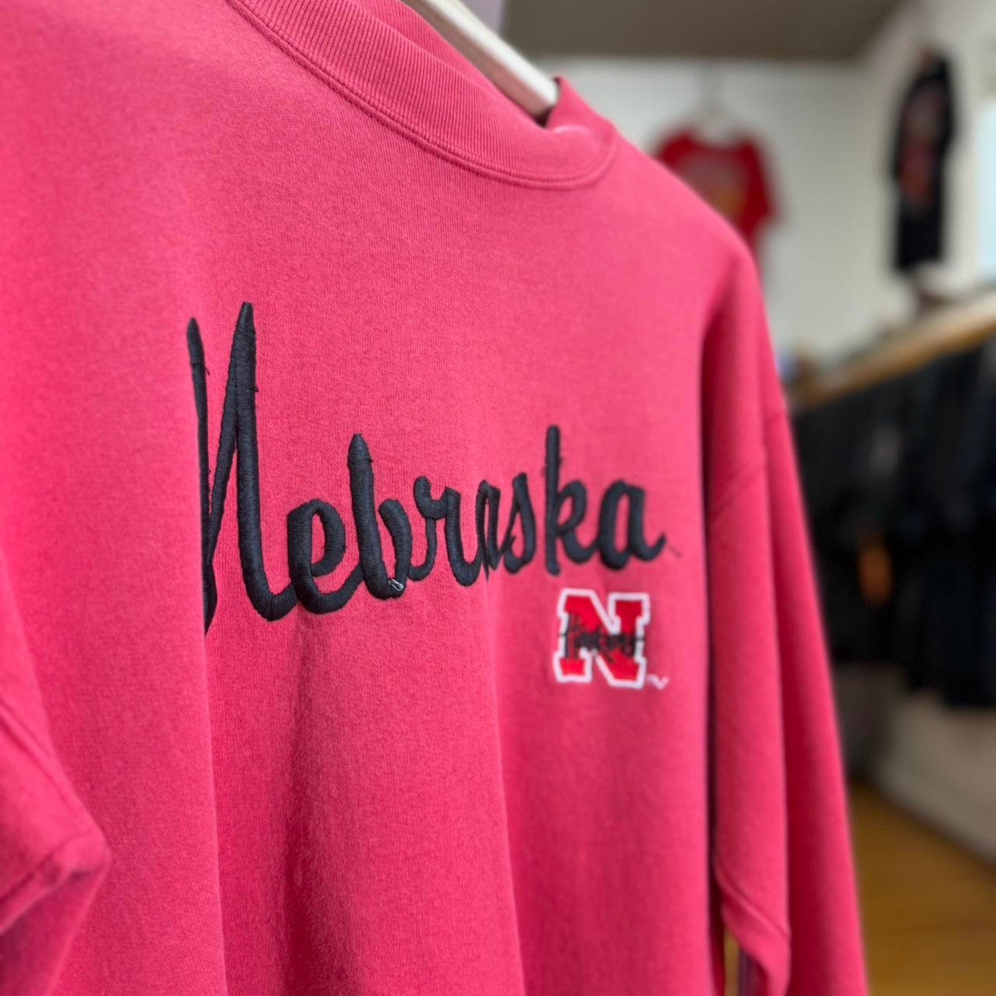 Vintage 90s Nebraska Huskers Embroidered Crewneck
