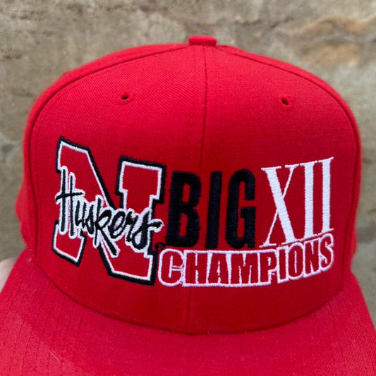 Vintage 90s Nebraska Huskers Big XII Champions Snapback