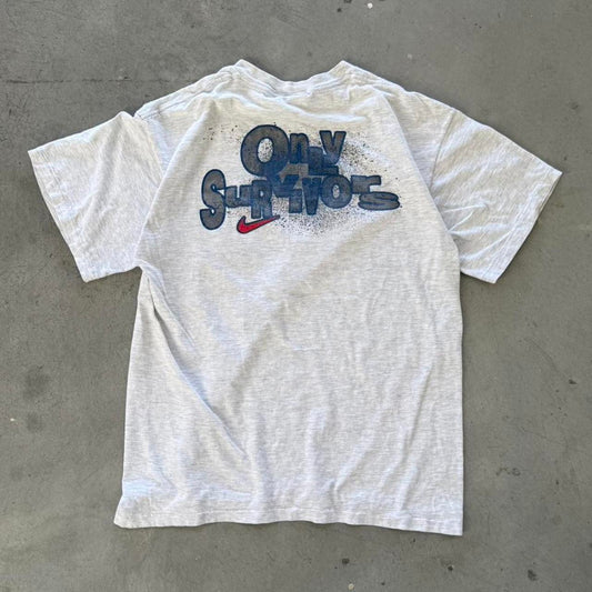 Vintage 90s Nike No Winners Only Survivors T-Shirt - X-Large