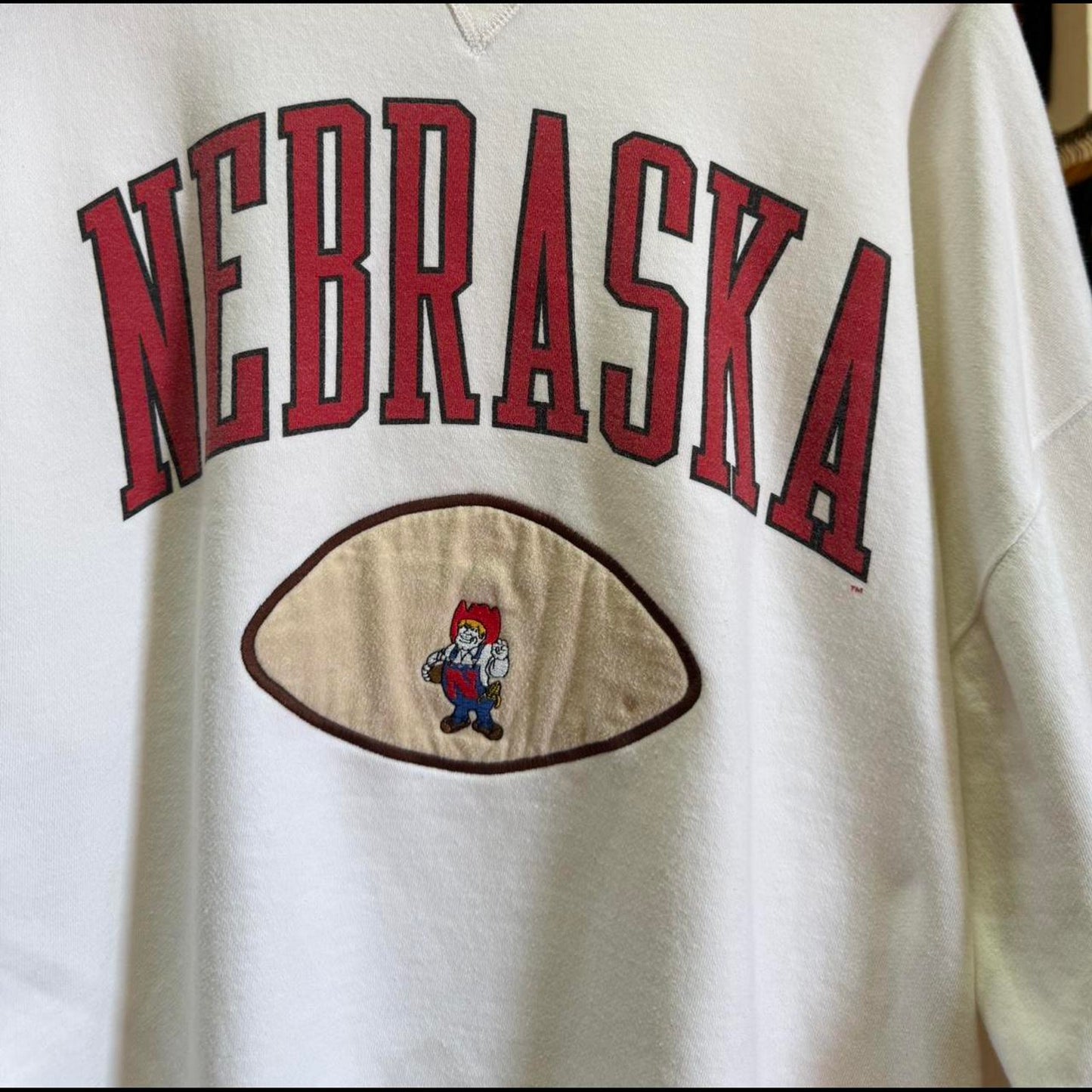 Vintage 90s Nebraska Huskers Herbie Football Crewneck