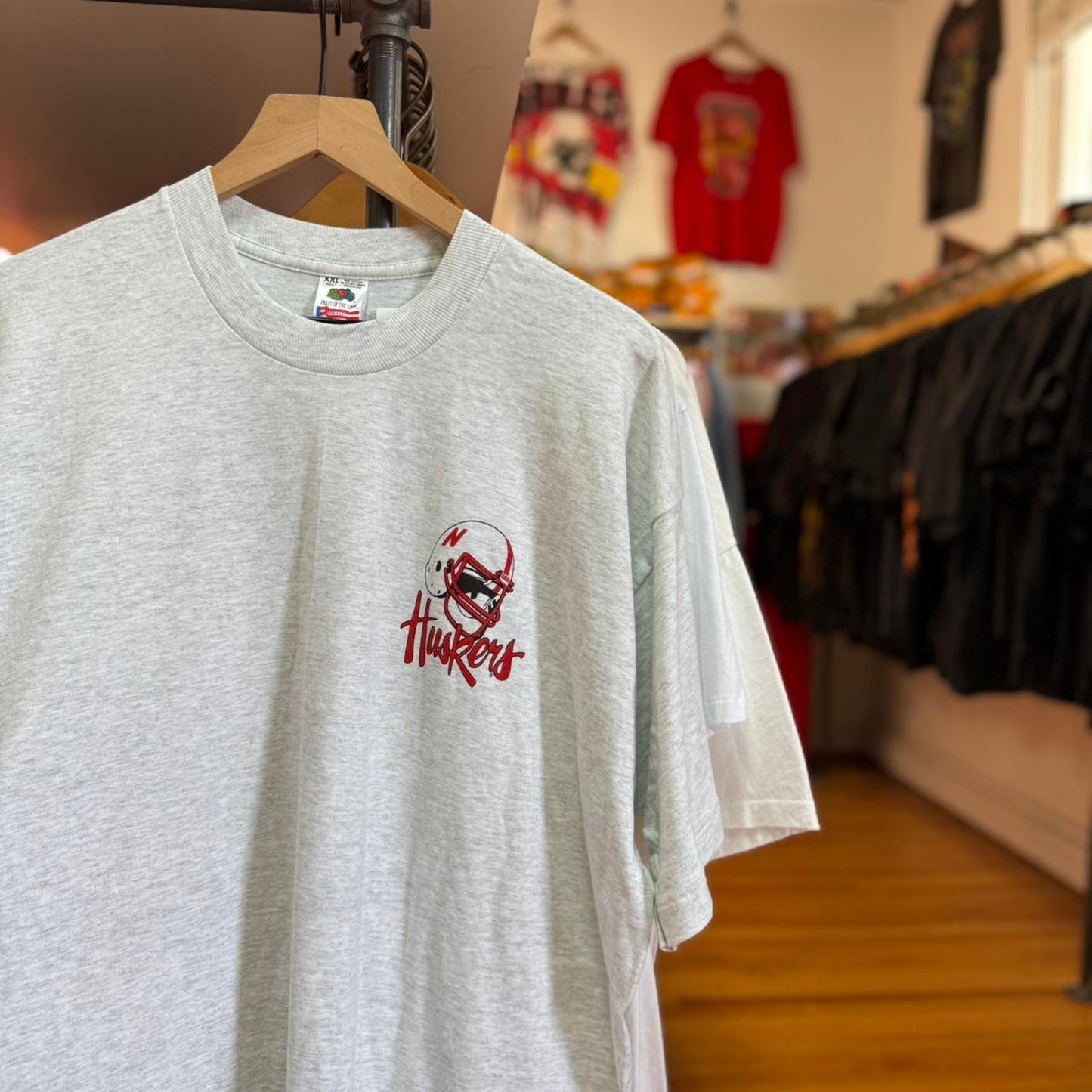 Vintage 90s Nebraska Huskers Business as Usual T-Shirt