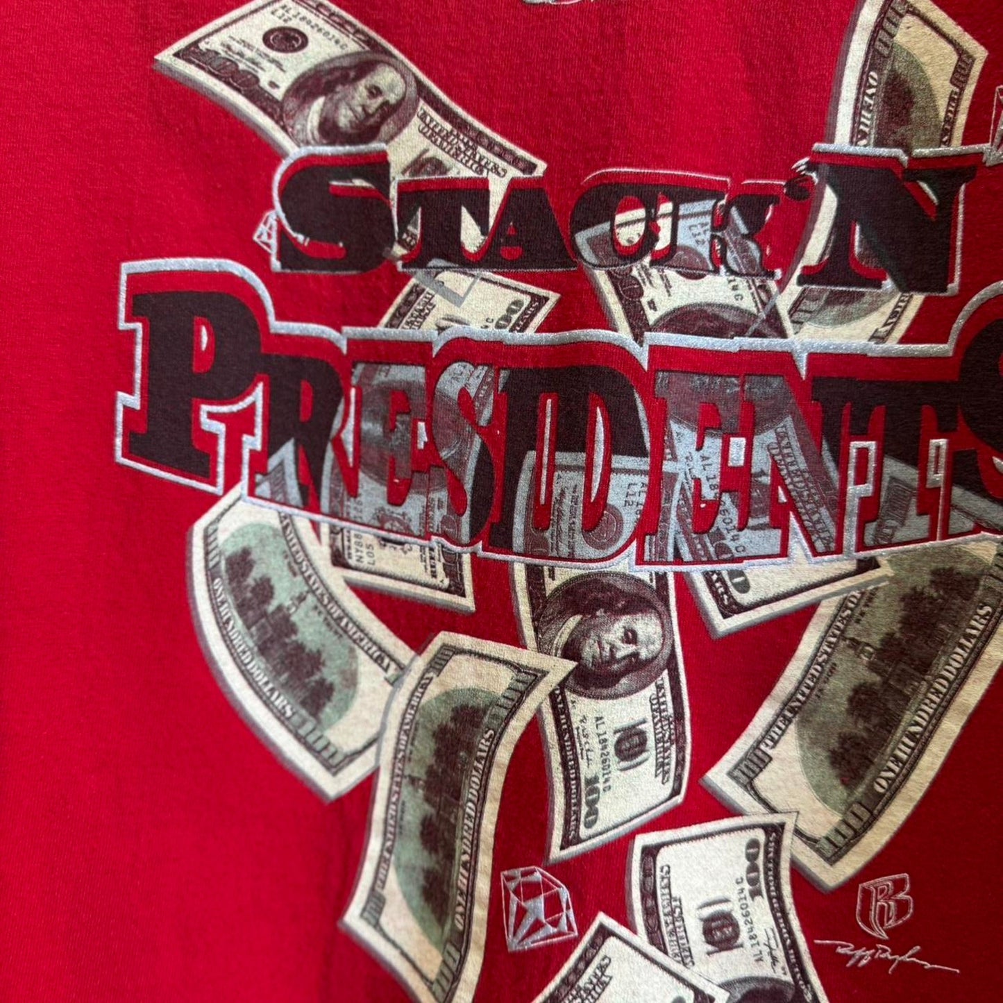 Vintage Y2K Ruff Ryder Stack N Presidents T-Shirt