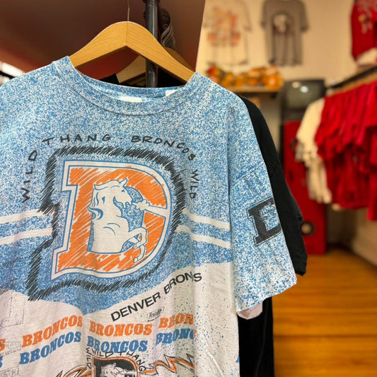 Vintage 90s Denver Broncos NFL AOP T-Shirt