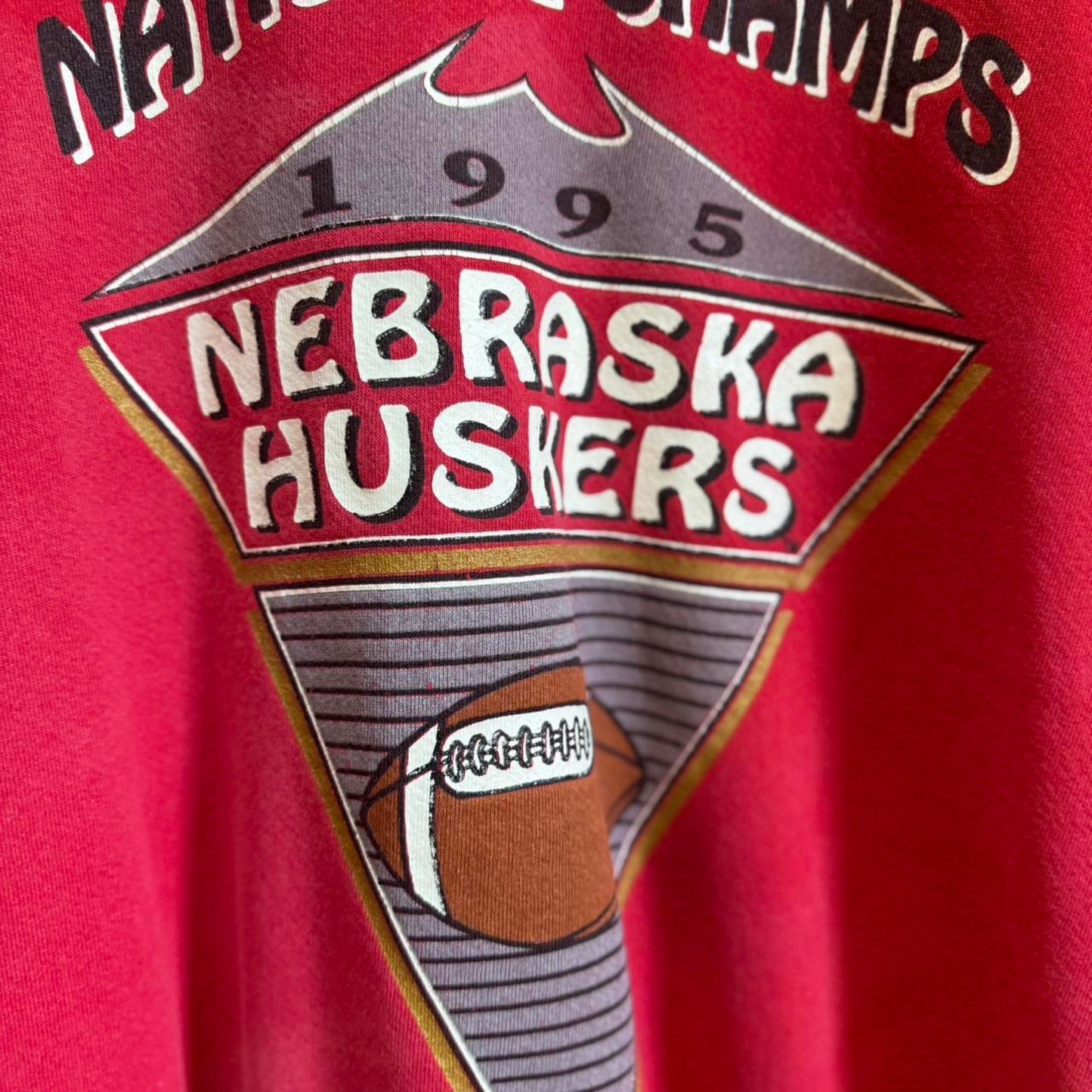 Vintage 90s Nebraska Huskers National Champs Crewneck