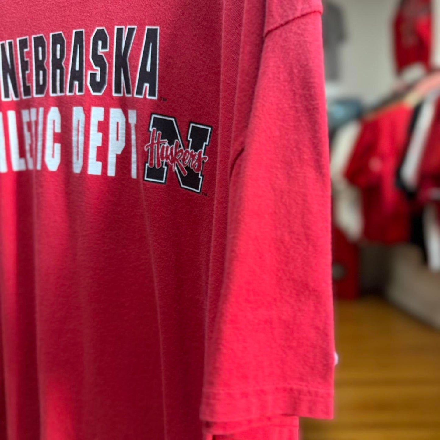 Vintage 90s Nebraska Huskers Football T-Shirt - XX-Large