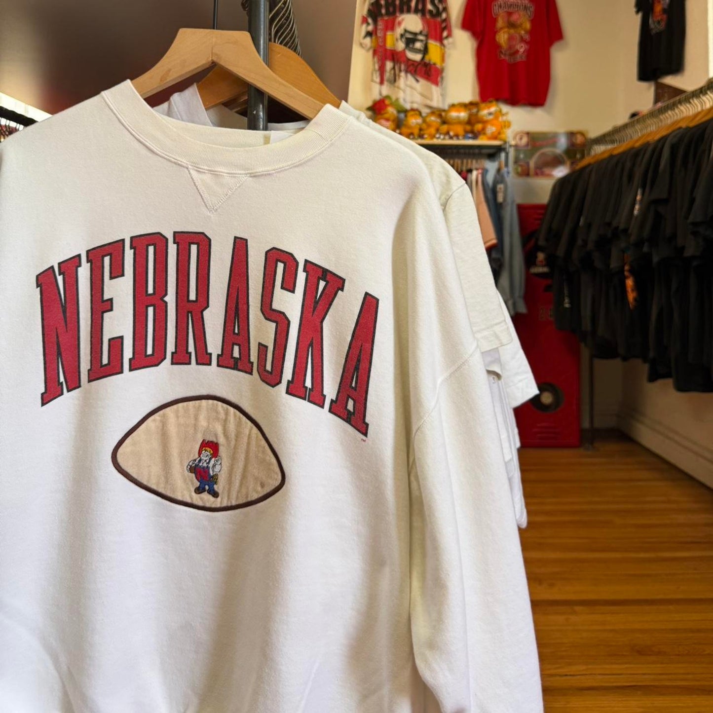 Vintage 90s Nebraska Huskers Herbie Football Crewneck