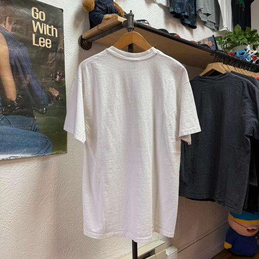 Vintage 1989 Book Woman Reading Art Style T-Shirt - Large