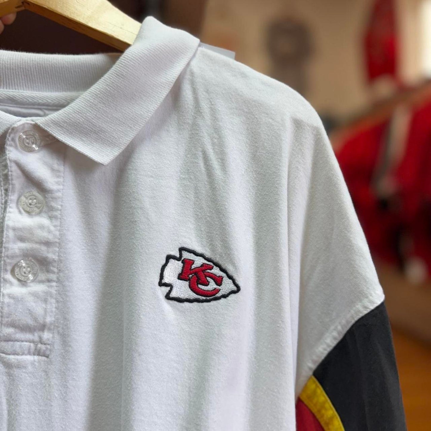 Vintage 90s Kansas City Chiefs NFL Polo Shirt - XX-Large