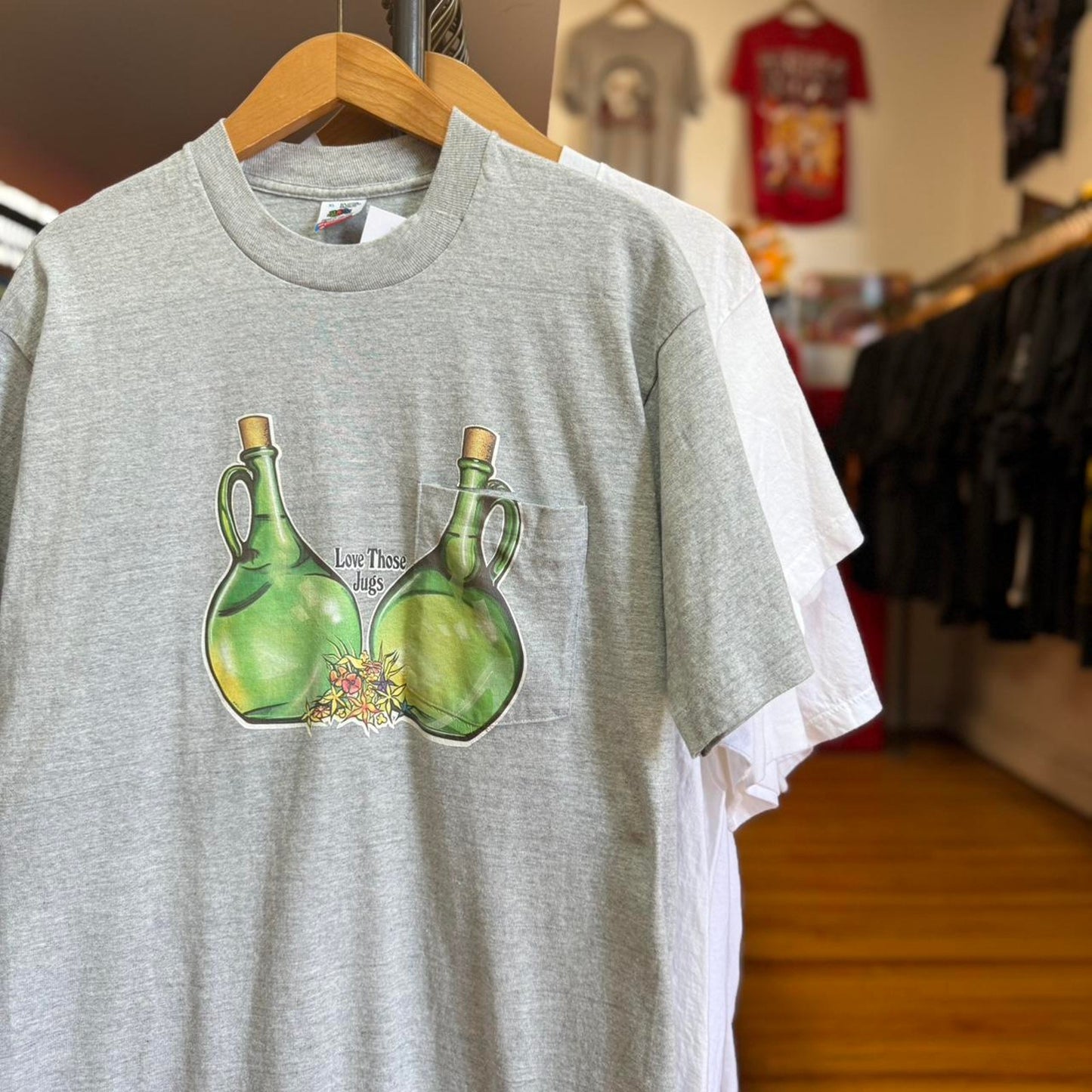 Vintage Love Those Jugs Boob Joke T-Shirt