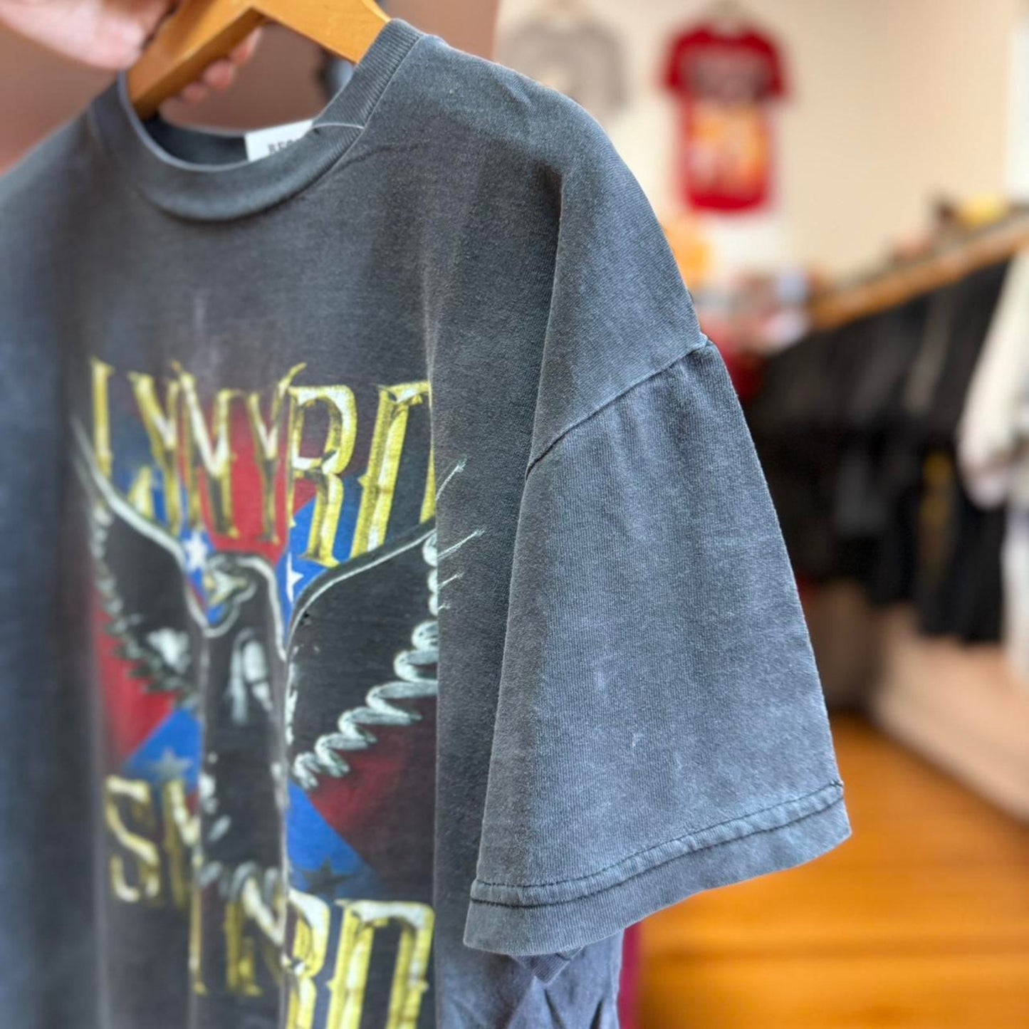 Vintage 90s Faded Black Lynyrd Skynrd Band T-Shirt