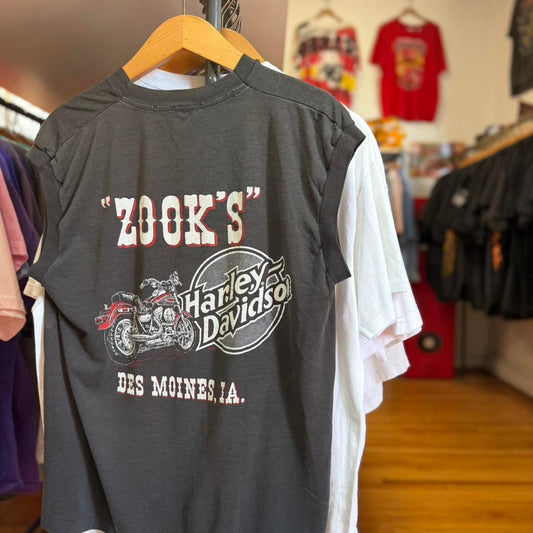 Vintage Harley Davidson Most Wanted Motorcycle Biker Cutoff Shirt