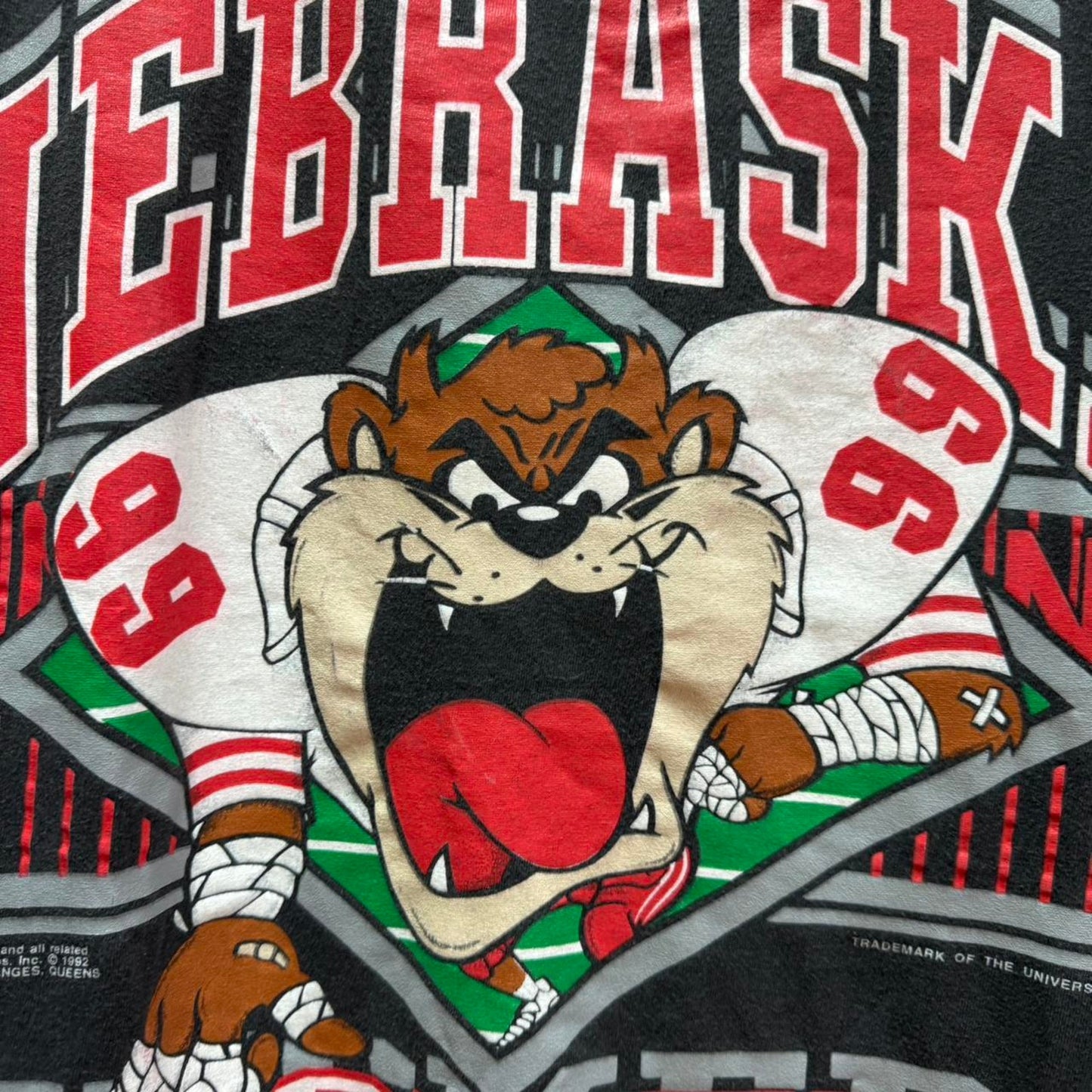 Vintage 90s Nebraska Huskers Taz Looney Tunes T-Shirt