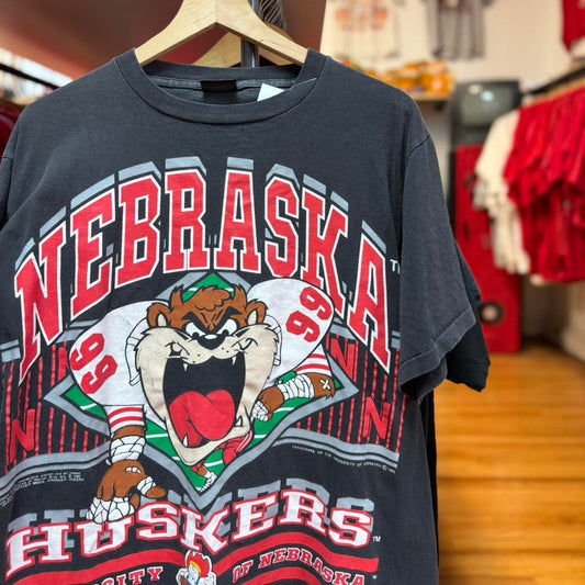 Vintage 90s Nebraska Huskers Taz Looney Tunes T-Shirt