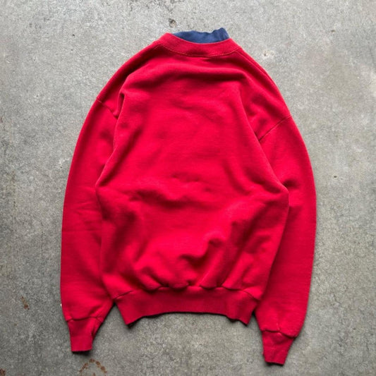 Vintage 90s Nebraska Huskers Plaid N Crewneck - Medium