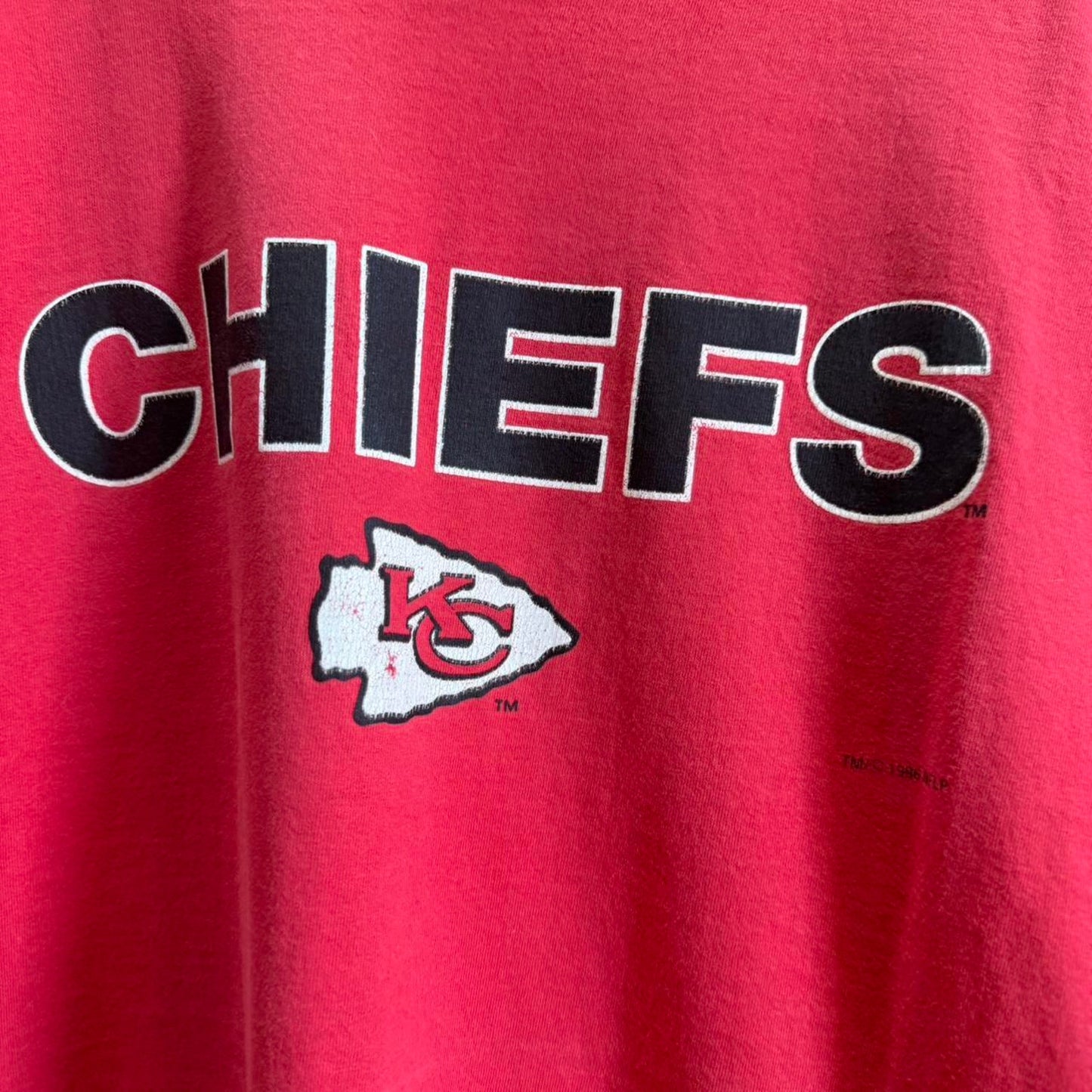 Vintage 90s Faded Kansas City Chiefs Football NFL T-Shirt