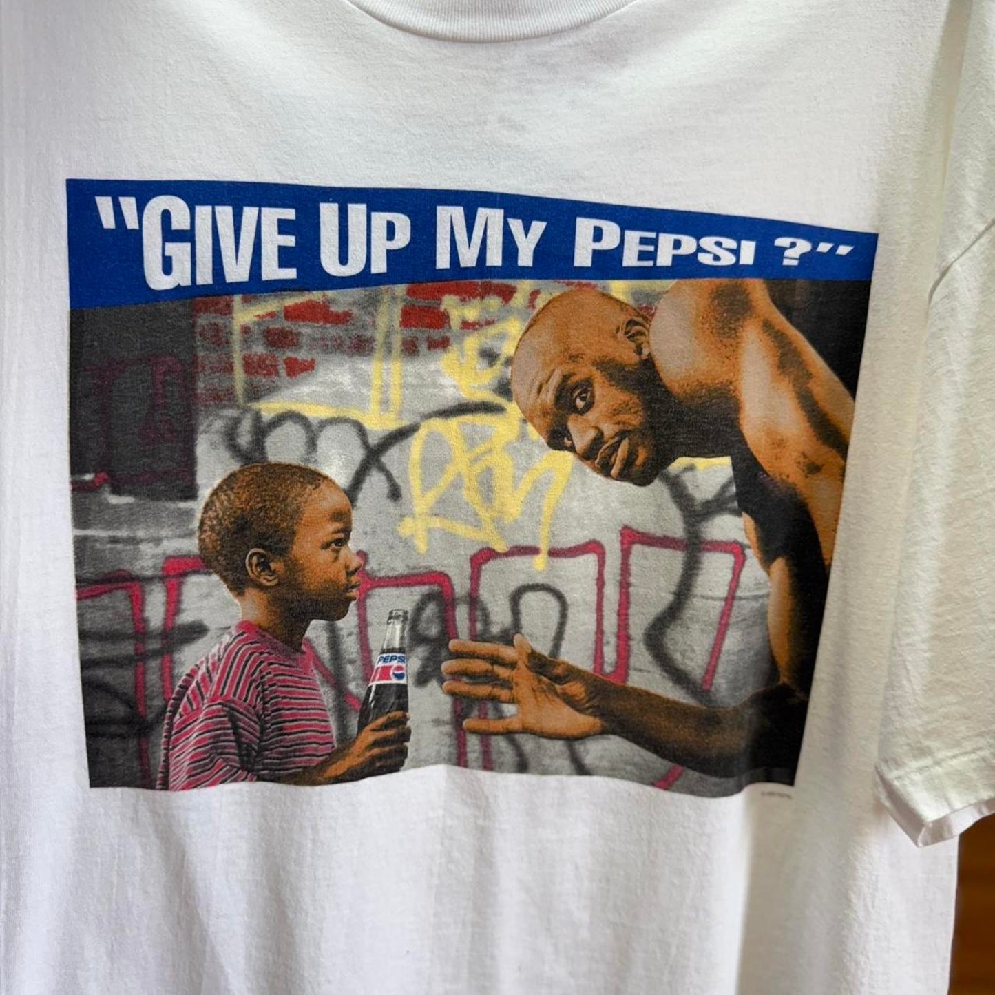 Vintage 90s Give Up My Pepsi Shaq Promo NBA T-Shirt