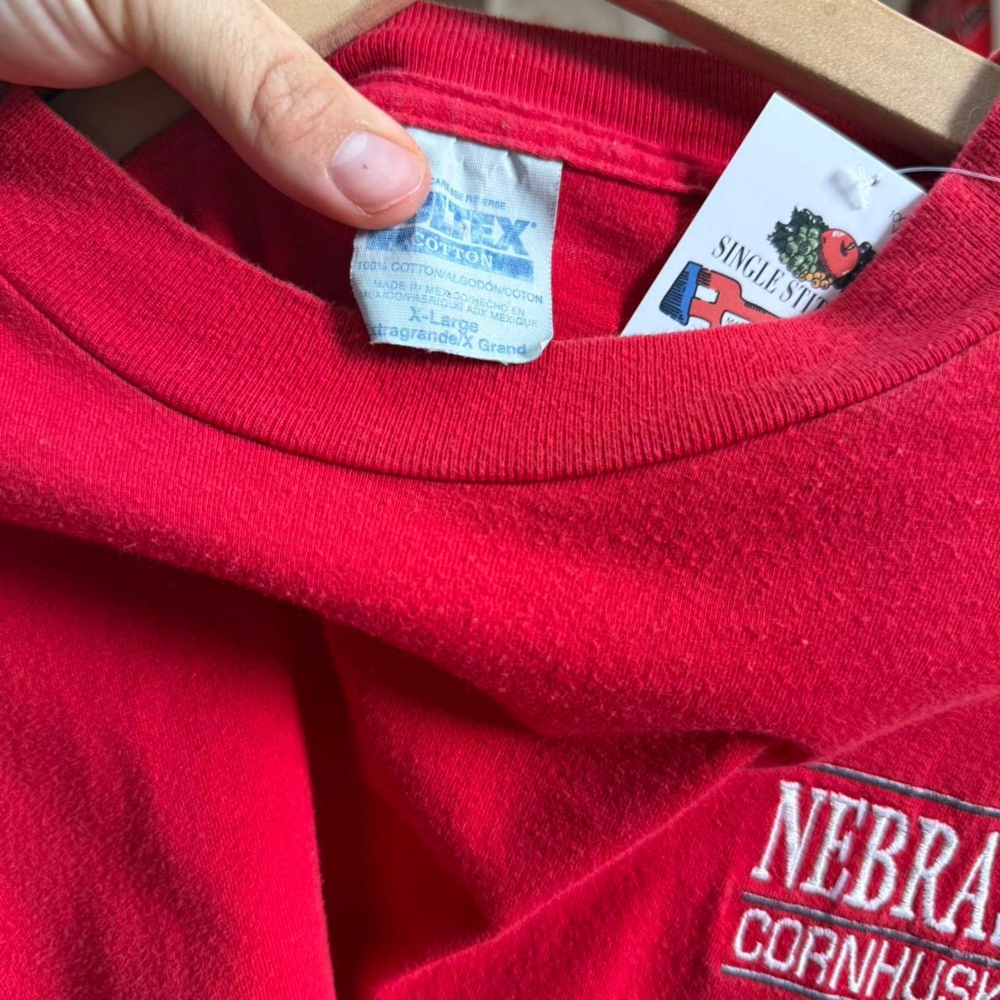 Vintage 90s Nebraska Huskers Football T-Shirt - X-Large