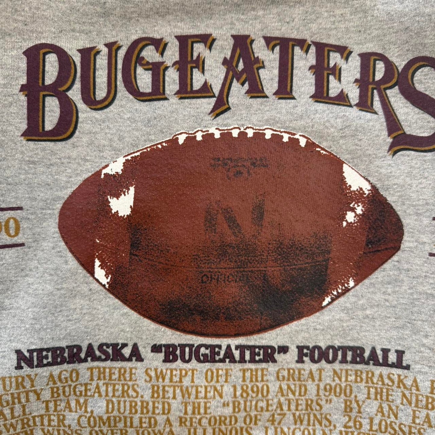 Vintage 90s Nebraska Huskers Bugeaters Crewneck - Large