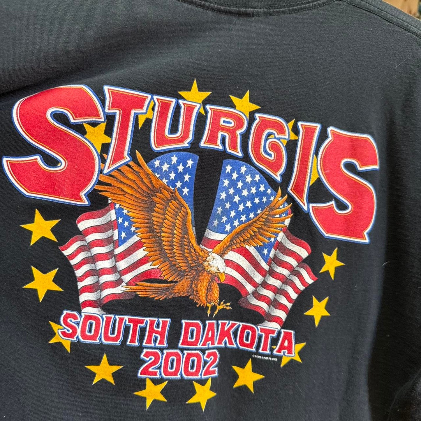 Vintage Y2K Sturgis Biker Motorcycle Eagle Wolf T-Shirt