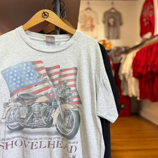Vintage 90s Harley Davidson Motorcycles Shovelhead USA Biker T-Shirt