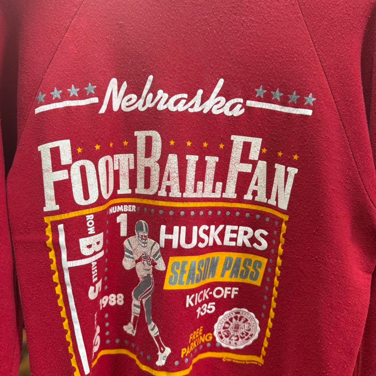 Vintage 90s Nebraska Huskers Football Fan Crewneck