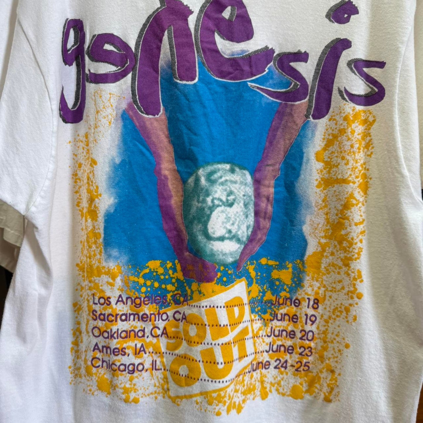 Vintage 90s Genesis We Can Dance World Tour Band T-Shirt