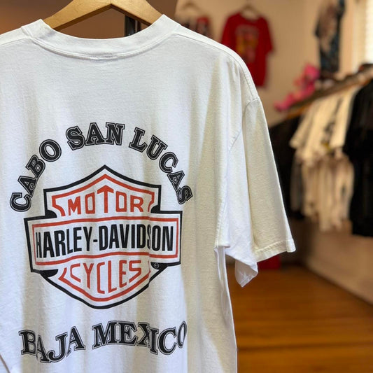 Vintage 90s Harley Davidson Motorcycles Biker Eagle Mexico T-Shirt