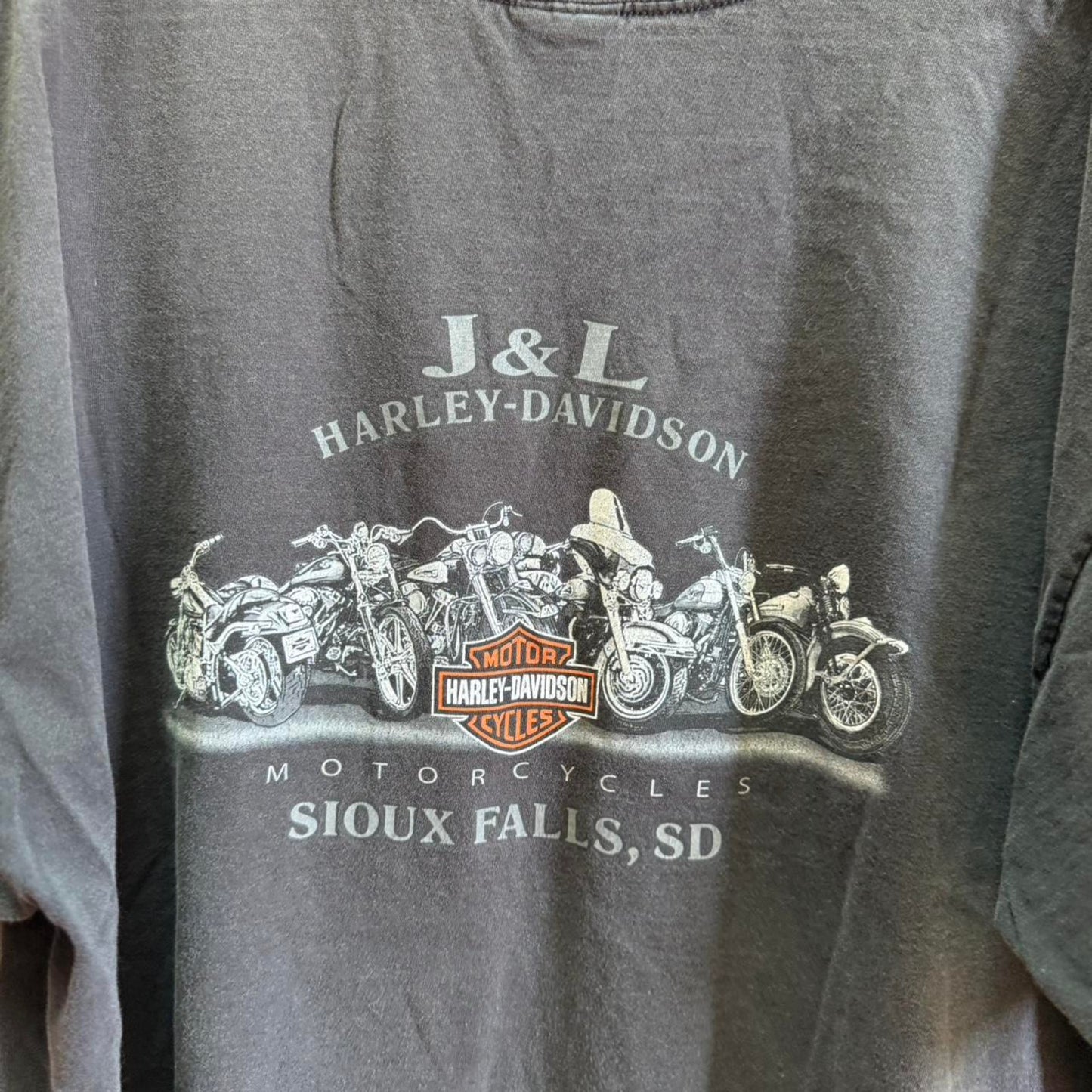 Vintage Y2K Harley Davidson Motorcycles Hot Night Flame Fire T-Shirt