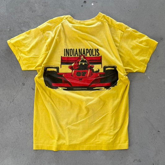 Vintage 1987 Indianapolis 500 Racing Race Car T-Shirt - Large