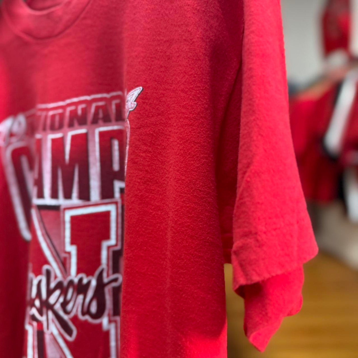 Vintage 90s Nebraska Huskers National Champs T-Shirt - Large